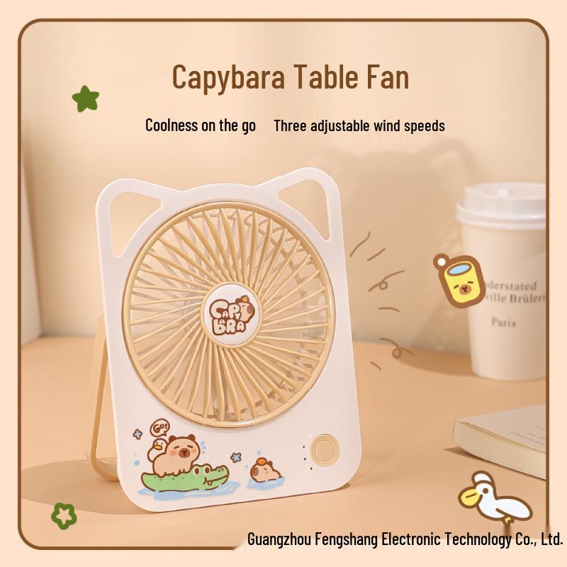 

Capybara Ultra-thin Portable USB Mini Desk Fan for Dorm, Office & Outdoor Use 140*33*175mm