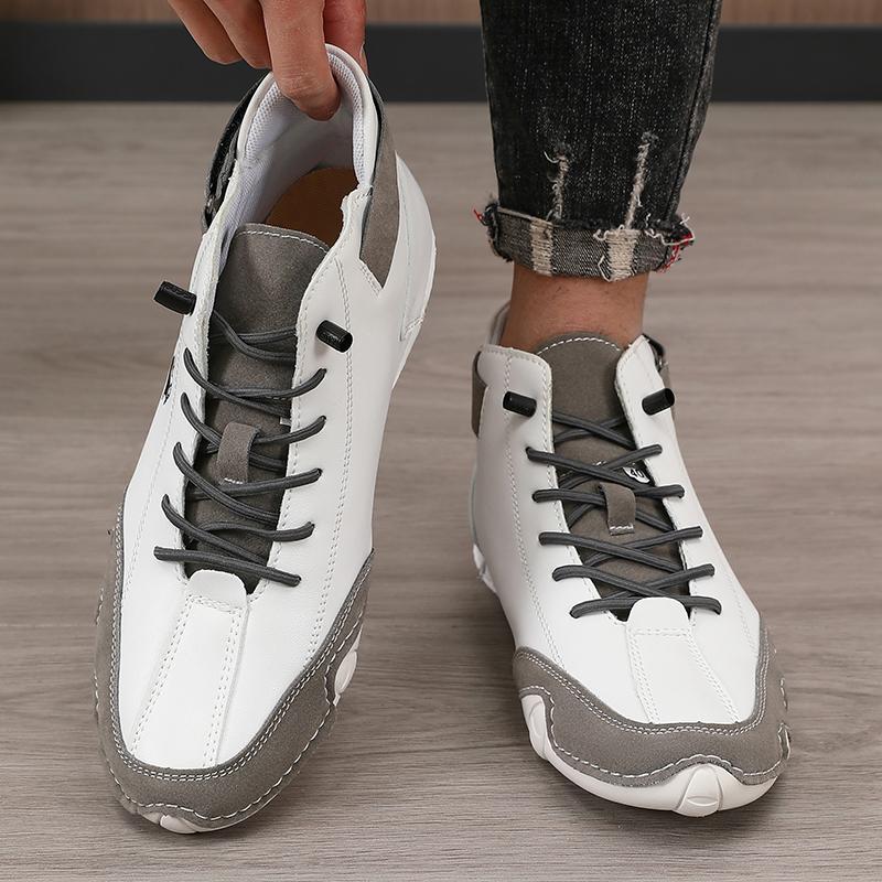 

Модные мужские ботинки с высоким верхом Прочные Дышащие Лоферы на нескользящей подошве Легкие Походные На шнуровке Повседневная Нейтральная обувь 36