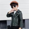 Fashion Boys Bombmer Soft Windproof Leather Motor Jacket For Kids Teens Winer Coat Children's Outfit Clothes