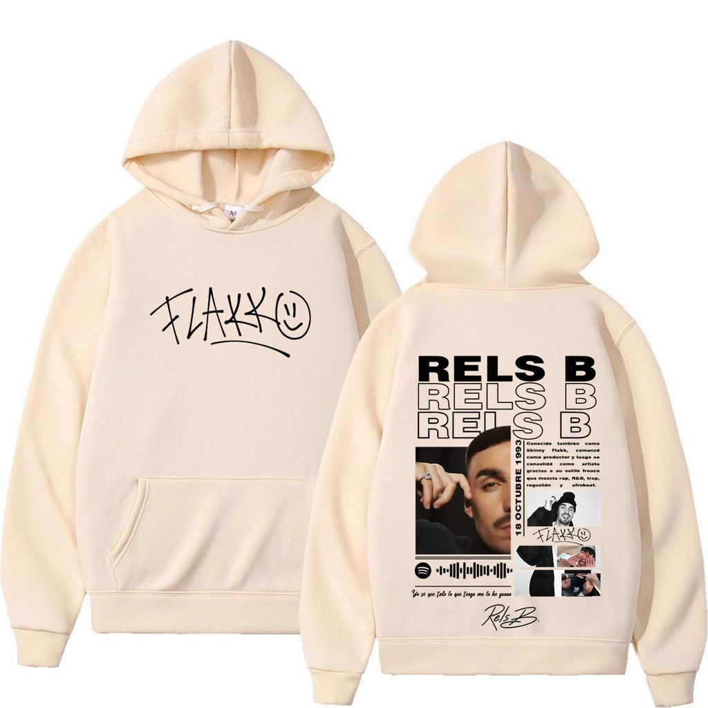 Rapper RELS B Skinny Flakk Album Print Hoodie Men Women Fashion Pullover Long-sleeved Casual Loose Hip-hop Punk Sweatshirts