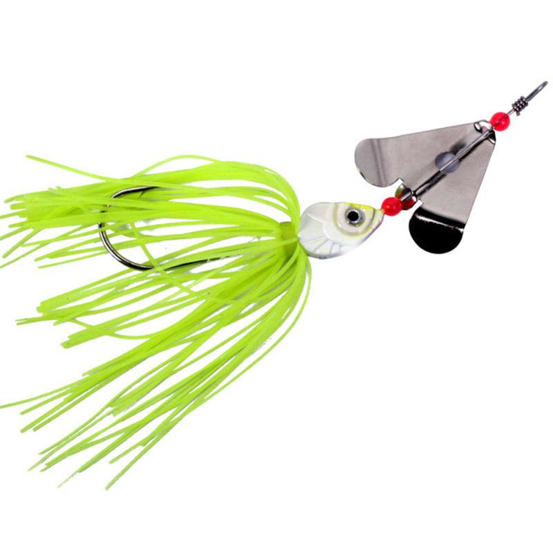 Conjunto de Iscas de Pesca Spinner Bait Com Contas Lantejoula Barba Equipamento de Pesca para Lucio Jig de Borracha Isca Dura