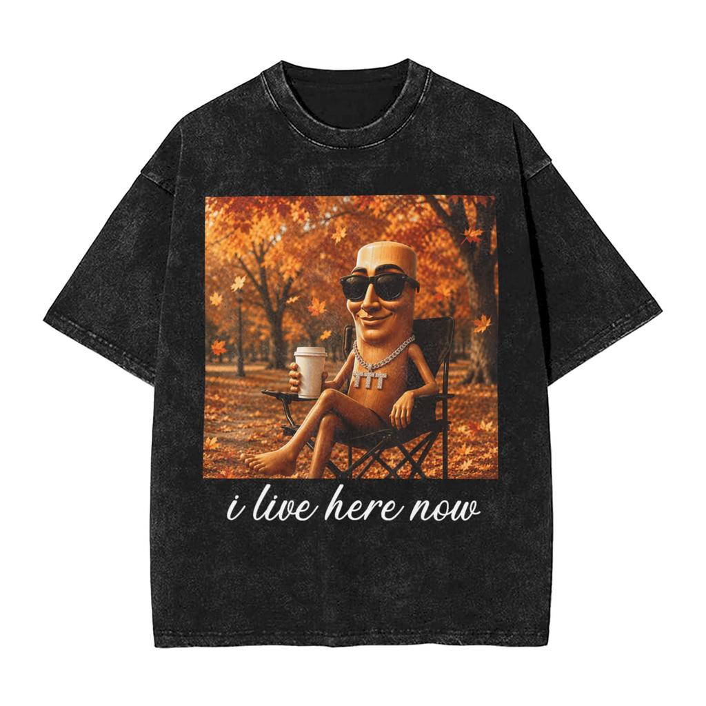 Vintage Washed Tshirt Funny Brainrot Outer Space Meme Tung Sahur John Pork Selfie Tshirts Fashion Tee Shirt Male Summer Tops
