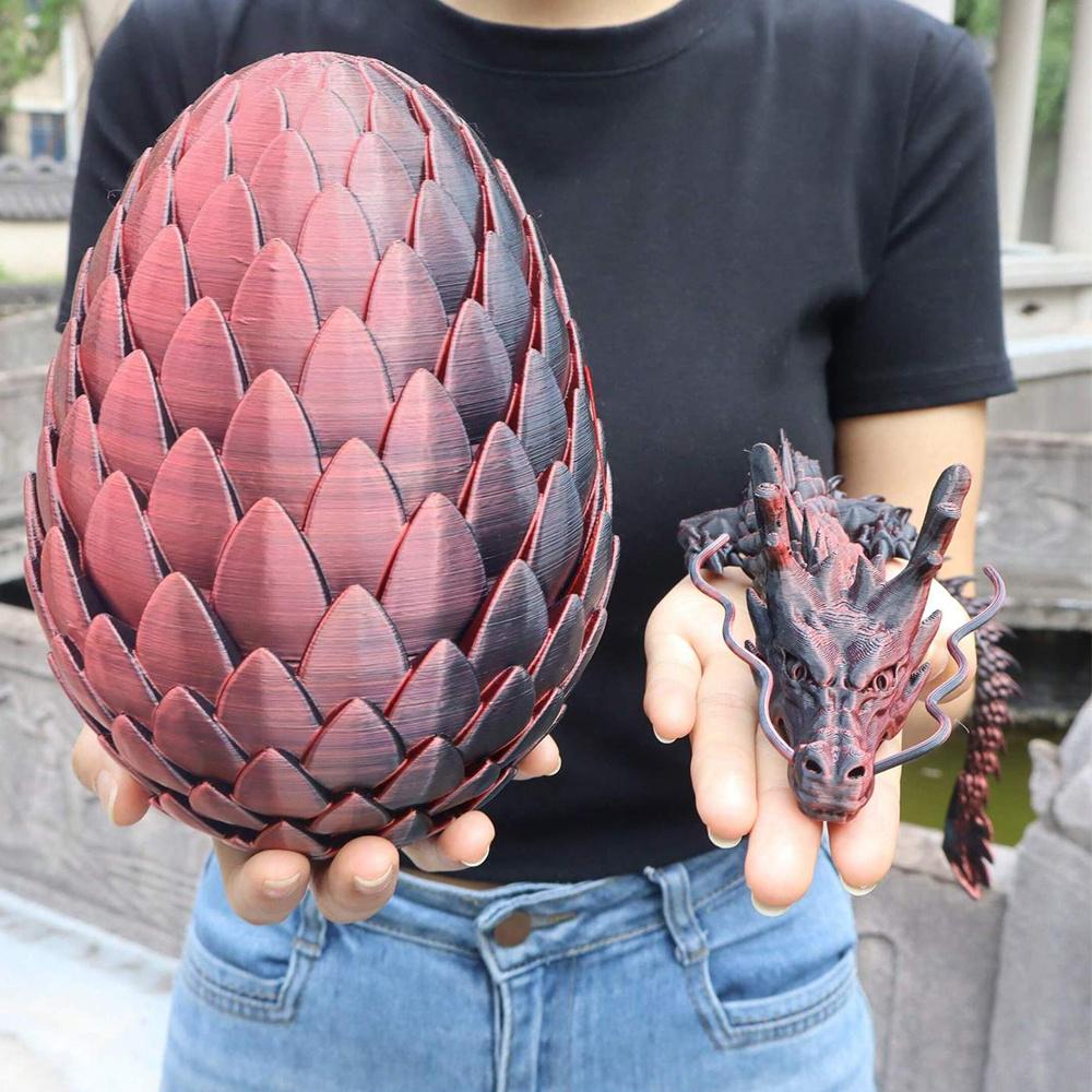 

2 3D printed giant 18cm+60cm scale egg dragons, unique home decoration dolls, party gifts, Christmas decorations