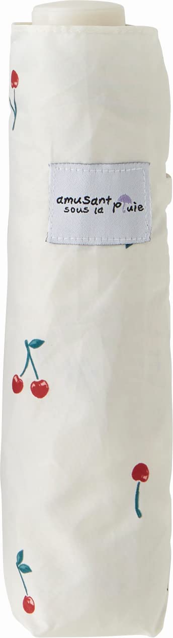 

Miyajima Folding Umbrella 50cm Lightweight Mini Cherry Beige Hand Open [12500]