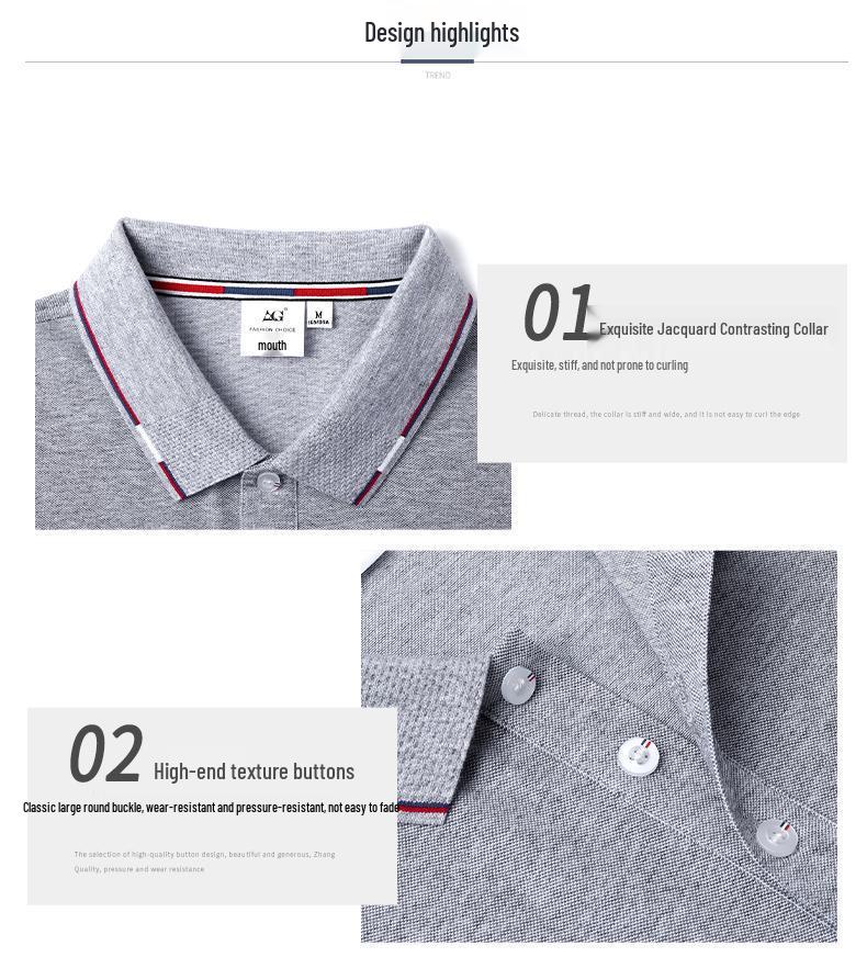 Custom Corporate Logo Polo Shirt - Short Sleeve Workwear for Summer Advertising & Team Outfits