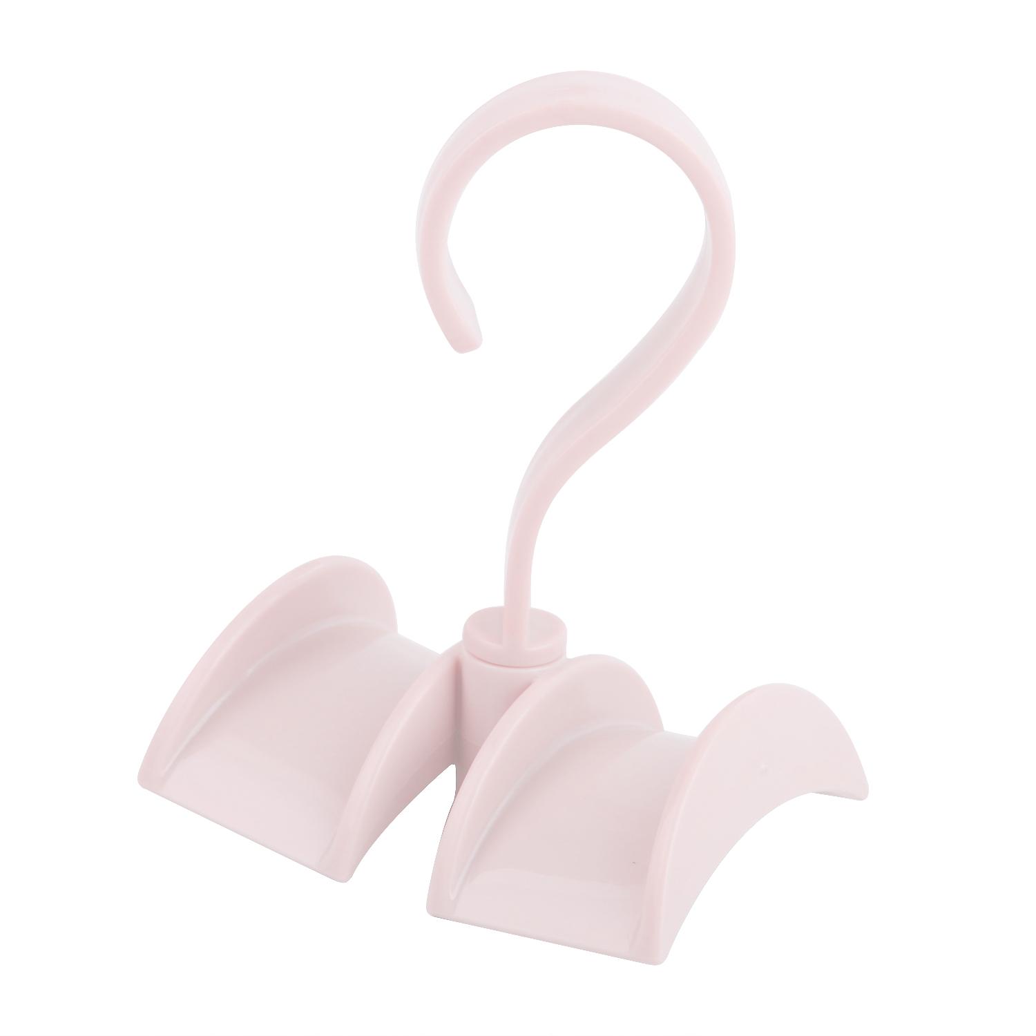 

Обертовий на 360° Вішалка для сумок Гардероб Шафа Зберігання Капелюх Сумка Пояс Краватка Гачки для шарфів Стелаж Домашній органайзер Гачки для підвішування рожевий