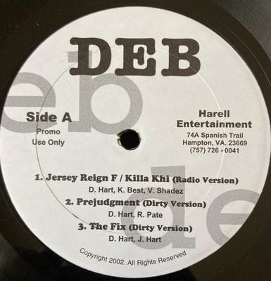 12inch Record DEB - Jersey Reign None Harell Entertai 2002 US Rap & Hip-Hop/R&B Used