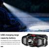Lampada frontale ricaricabile a LED super luminosa con luce bianca e rossa e sensore di movimento per campeggio, pesca e corsa all'aperto