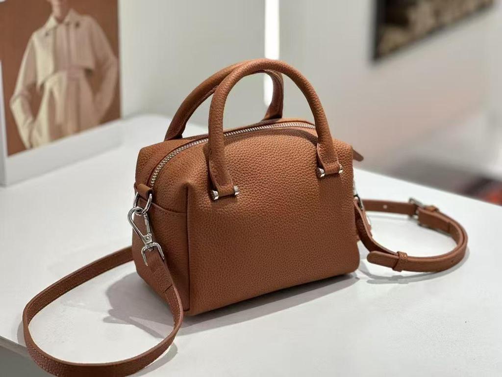 Genuine Leather Women's Candy Box Boston Pillow Crossbody Bag - New 2025 High-End Style