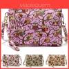 Owl Print Canvas Tassel Crossbody Bag For Women With Zipper Closure**