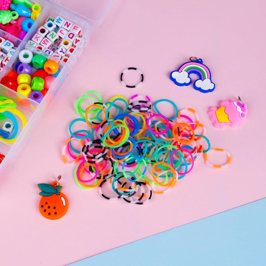 YUSLROB Rubber Band Refill Kit, Rubber Band Bracelet Set (2000+) - Kids Loom Bracelet Making Kits, Bracelet Making Kits (2000+Rubber Band Bracelet