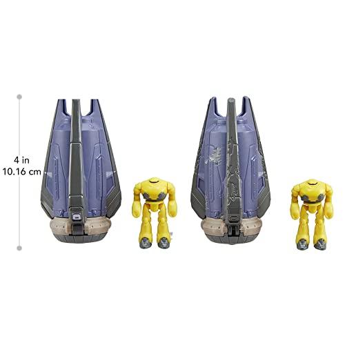 Mattel Disney Pixar Lightyear Hyperspeed Series Zyclops Space Pod Battle Damage & Zyclops Figure, 3.78" Long, 1.75" Vehicle, Figure Toy, Ages 4 and Up
