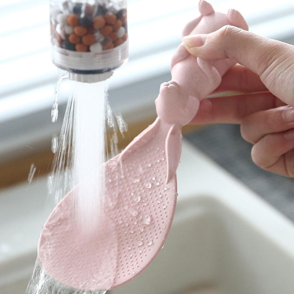 Rice Spoon Bunny Shape Straw Rice Paddle Non Stick Rice Serving Scooper Vertical Rice Scooper Cookin