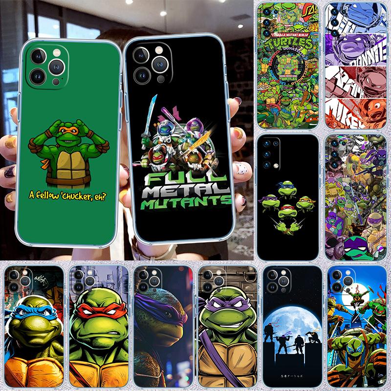 QE27 TMNT Transparent Phone Case for Motorola Moto G7 G8 G9 G84 G85 G73 G24 G15 Z2 Play Power Plus