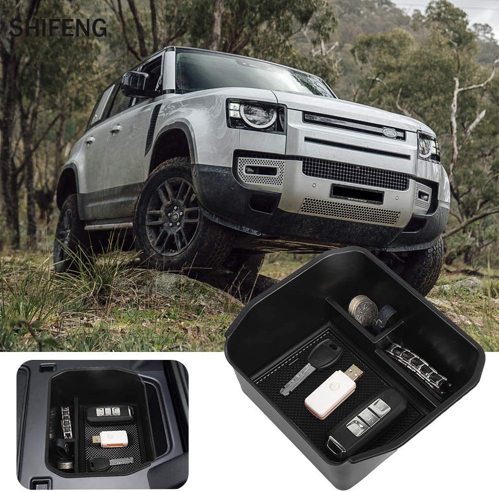 SHIFENG Plastic Car Central Console Storage Armrest Box Phone Tray Accessories for Land Rover Defender 110 2025 2020-2024 (B Style)