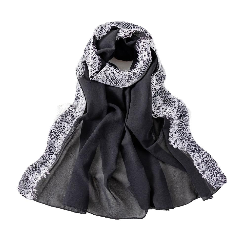 Solid Color Muslim Chiffon Jersey Hijab Soft Scarf Shawls Versatile Women Headscarf  Muslim