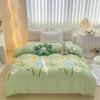 Fresh Flowers Quilt Cover 100% Cotton Zipper Duvet Cover High Quality Skin-friendly Comfortable Bedding for Kids Teens Adults
