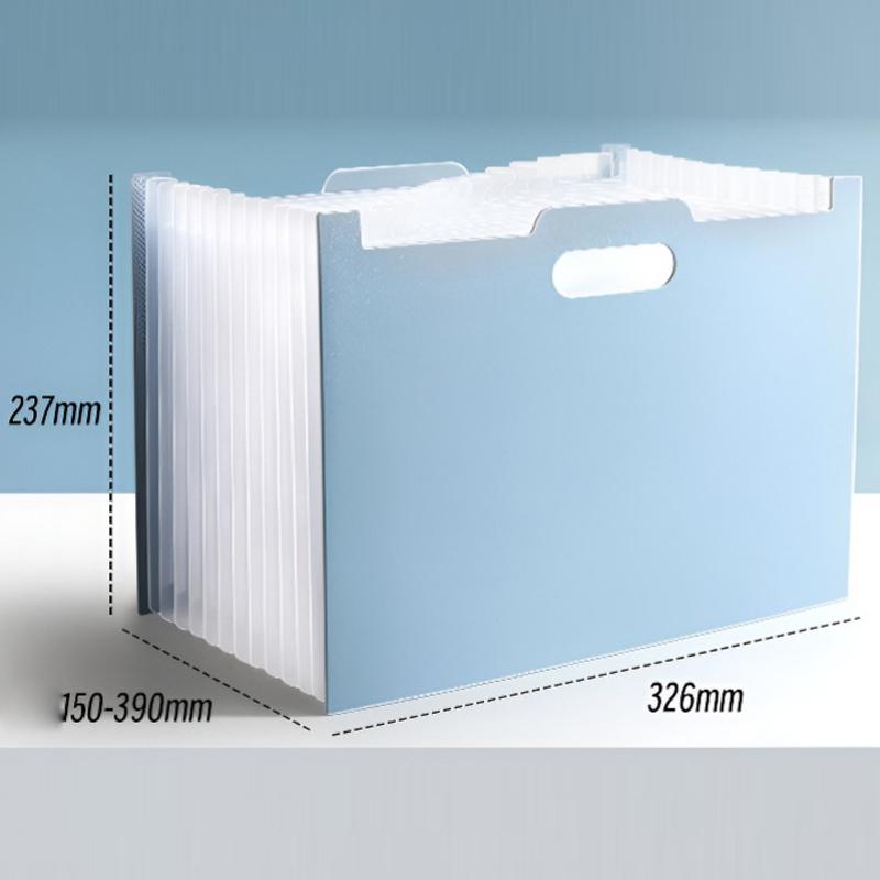 12-Pocket A4 Expanding File Folder – Large Capacity Portable Accordion Organizer for Office, Classroom, Documents