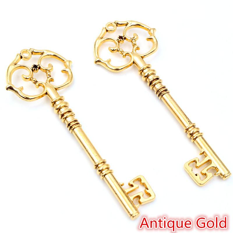 2pcs 83x31mm Metal Key Charms Pendant DIY Jewelry Making Accessories for Keychain Necklace Findings Decoration Supplies