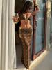 Women's Swimsuit Contrast Color Halter Neck Triangular Bag Side Tie Three Piece Bikini Swimsuit Beach Wear