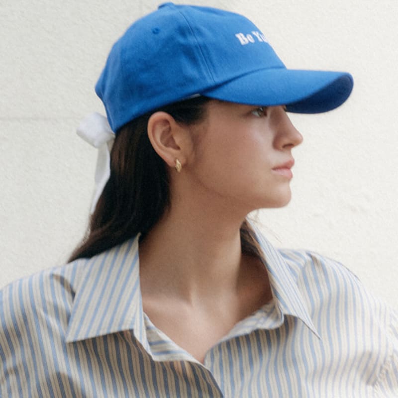 YUPPE Y RIBBON BALL CAP_BLUE