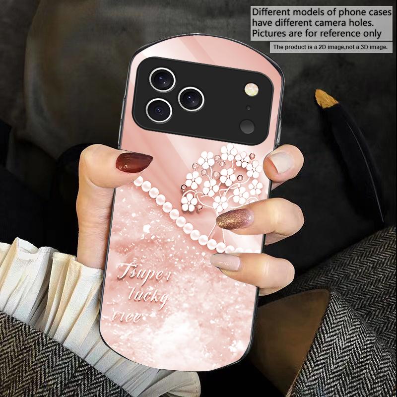 

Загадочный фиолетовый градиентный Чехол из закаленного стекла для iPhone 17 16 15 14 Pro 13 Plus 12 mini 11 Pro Max XR X S 7 8 Эллиптический iPhone17 Pro