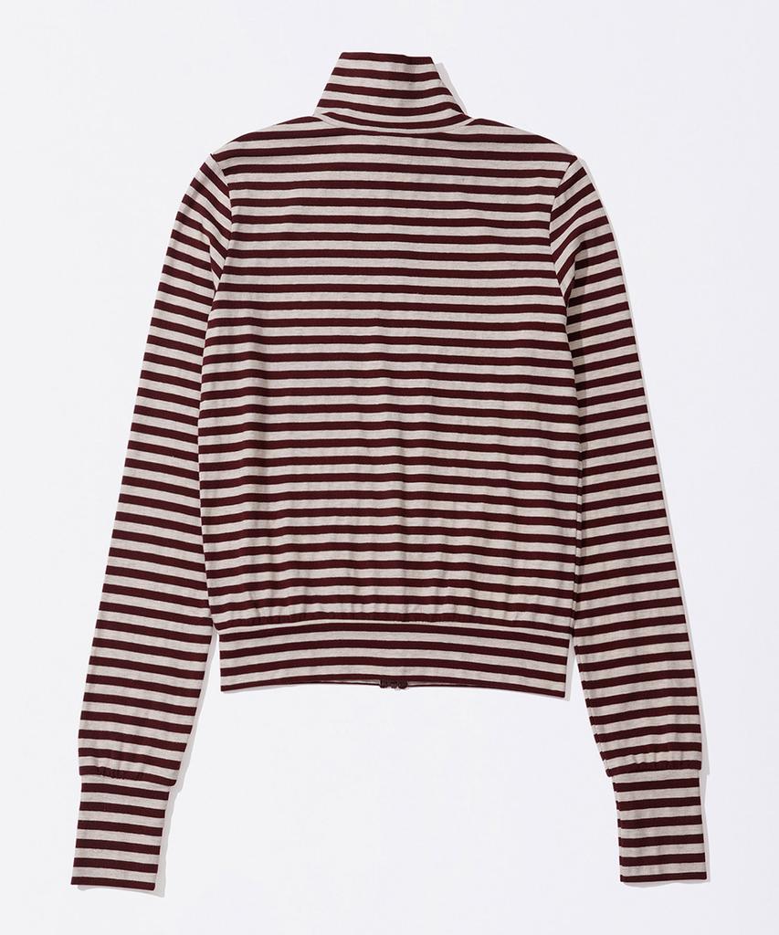 SCULPTOR Light Weight Striped Jersey Burgundy