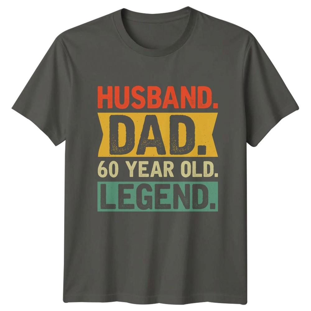 Husband Dad 60 Year Old Unisexs TShirt 60th Birthday Fatherhood Gift For Him S