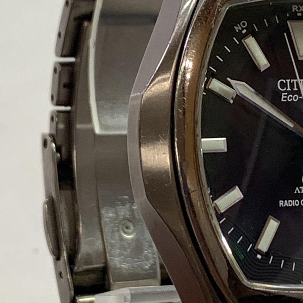 Used 04w6674[Used] CITIZEN Citizen ATTESA E411-T006728 Eco Drive Solar Radio Roll Black Dial SS Tonneau Type Watch [Hachioji Store]
