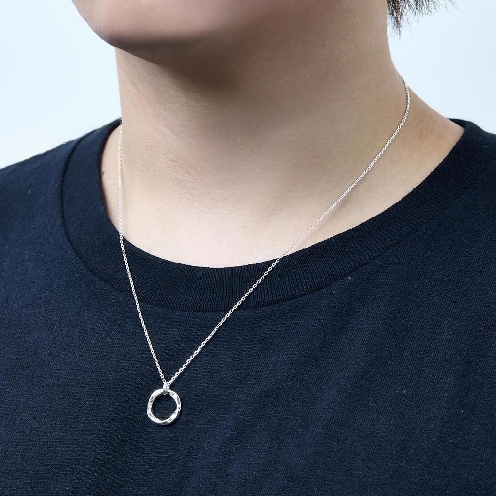 The Kiss Silver Pair 40cm X 50cm SPD1428CZ-SPD1429 Necklace