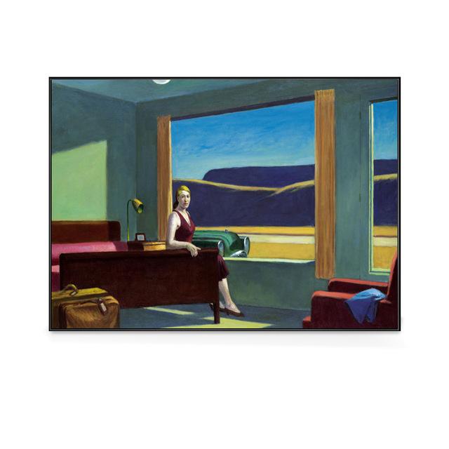 Edward Hopper Ünlü Soyut Tuval Tablo Posterler Baskılar Modern Duvar Sanatı Resim Oturma Odası İçin İç Mekan Ev Dekorasyonu Cuadros