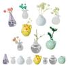 Mini Ceramic Vase Magnets Sticker for Refrigerator 3D Printing DIY Fridge Magnet for Flower for Kitchen Office Whiteboard Decor