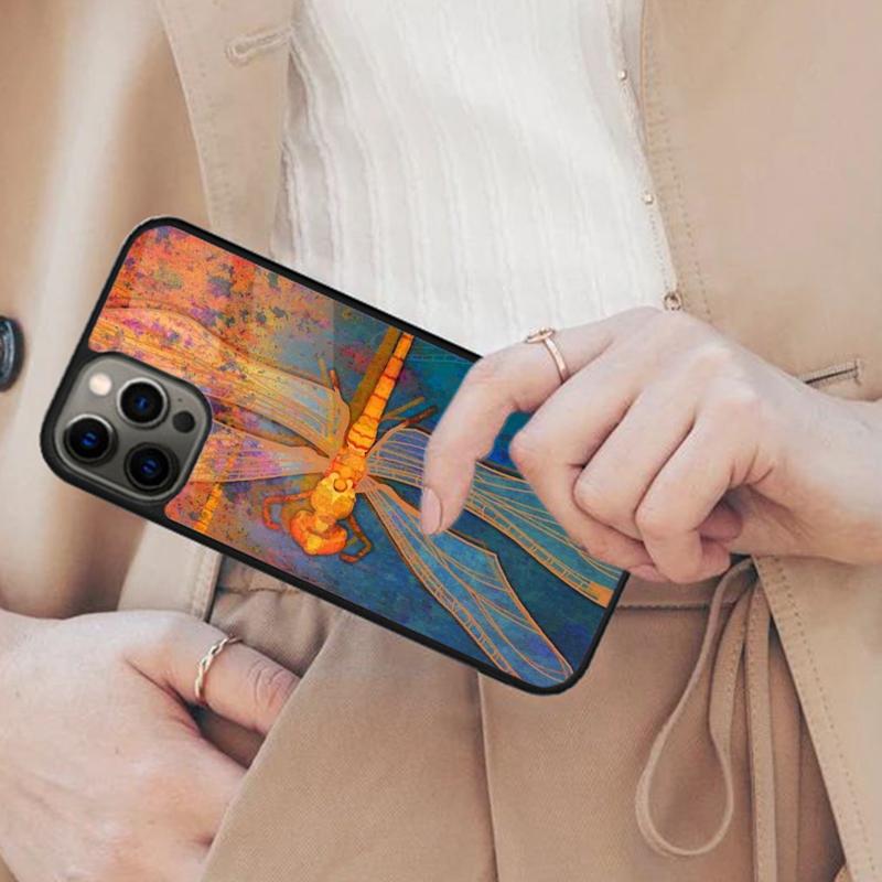 Libellen-Insektenmuster Magnetische Handyhülle Für APPLE iPhone 17 Air 16 14 13 12 Pro Max 15 Plus Laden Mit MagSafe Hülle