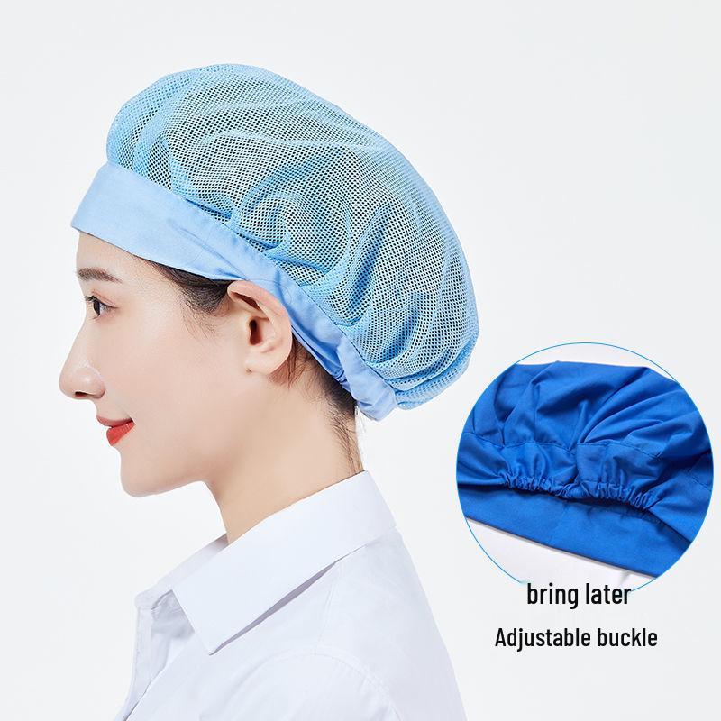 Unisex Verstellbare Atmungsaktive Staubdichte Kappe für Köche und Lebensmittelwerkstätten
