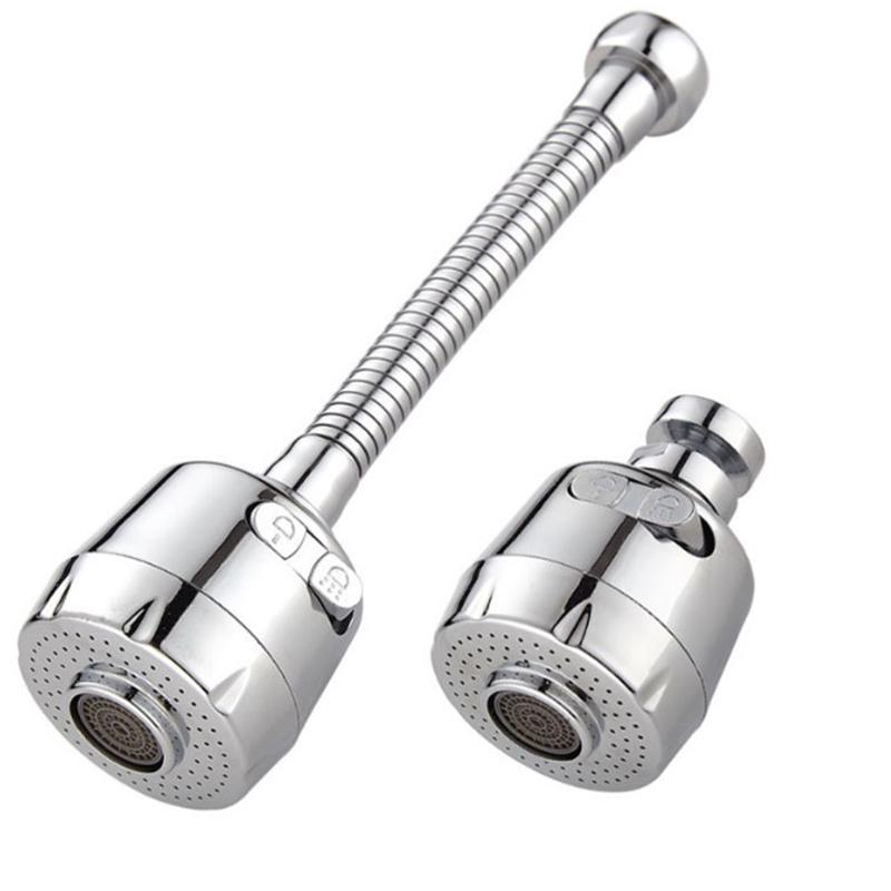 Universal Faucet Sprayer Head Extension Device Filter Kitchen Shower Long Water-Saving Device foaming Nozzle Faucet silver ZN Faucet Extender Sprayer