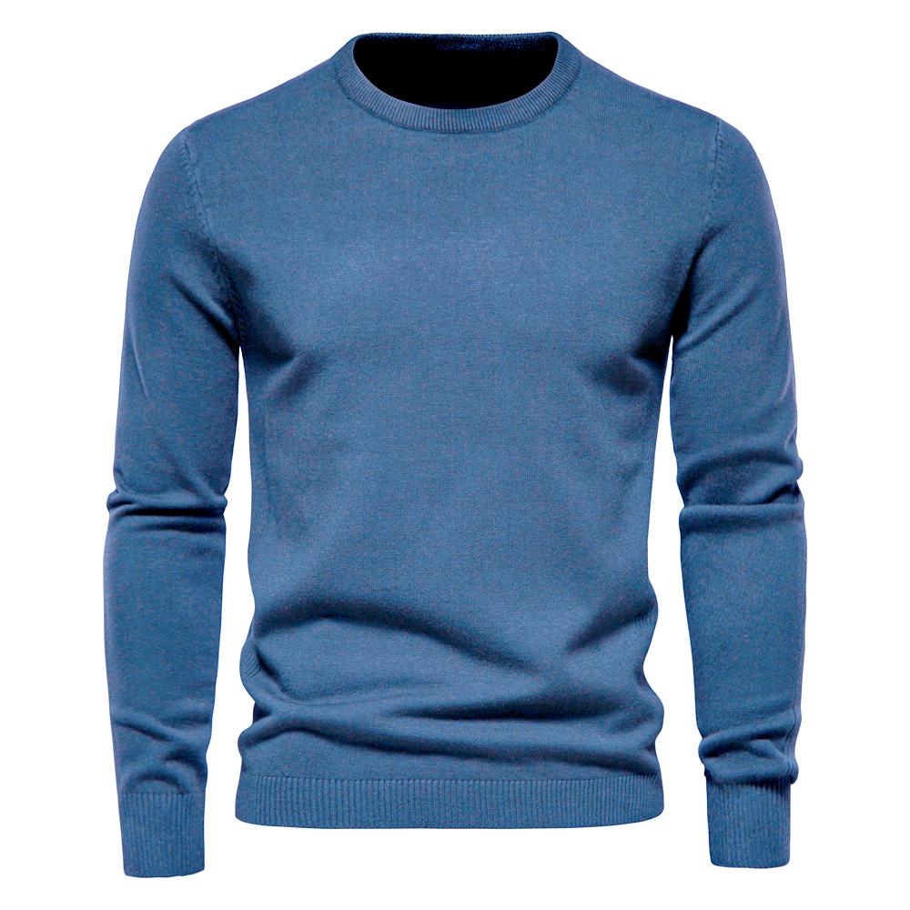 Warm Winter Sweater Men Thickness Pullover O-neck Solid Color Slim Fit Quality Mens Sweaters Pull Men