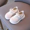 Little Girls Fashion Princess Pearl Leather Casual Low Top Flat Shoes