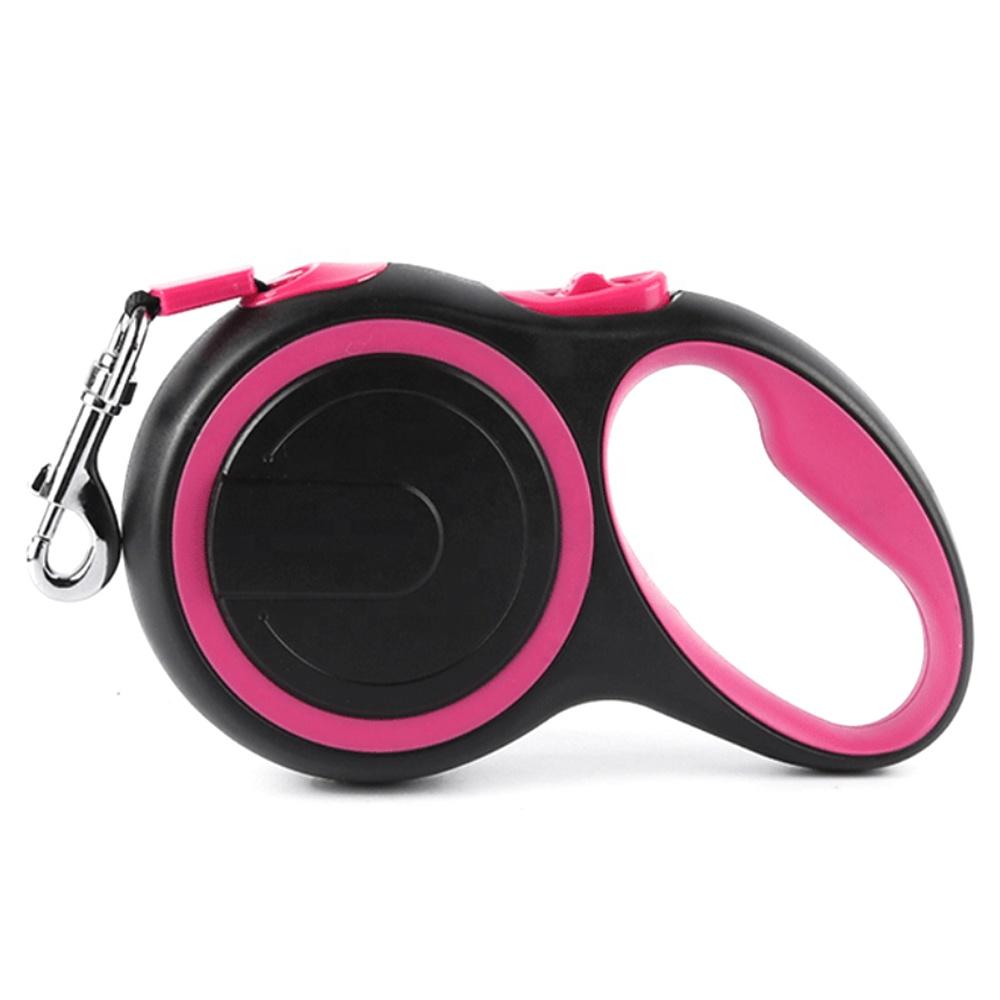Super Durable 3M/5M/8M Retractable Dog Collar Leash Hands-Free Nylon Plastic Leather Ribbon Decoration for Small Pets-Cats Dogs