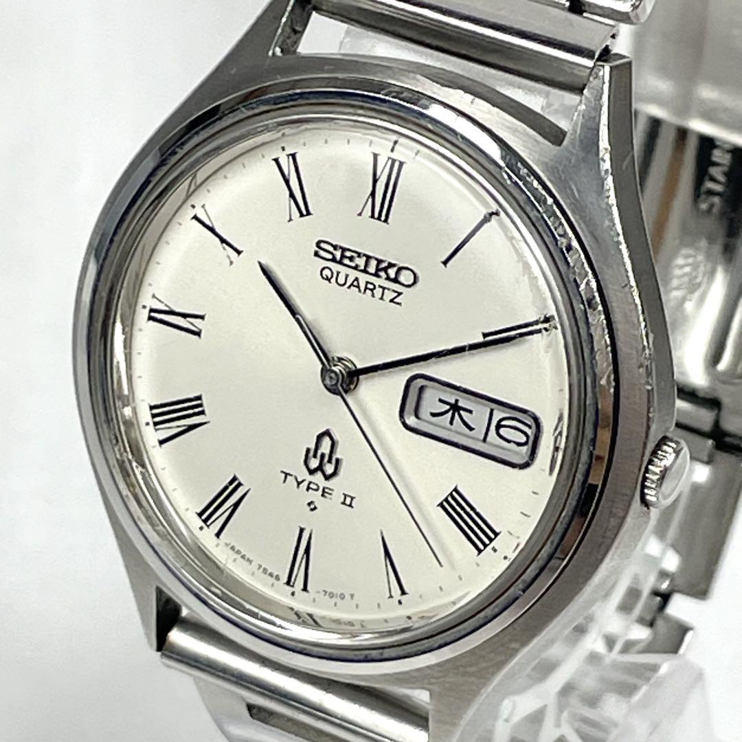 

[USED] Seiko Type II Day-Date Watch, Silver, Quartz Movement, Battery Operation