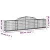 VidaXL Curved Gabion Baskets 4 Pcs 300x30x60/80 Cm Galvanized Iron, Gabion, Gabion Cage, Gabion Wall Basket, Wall of 3146487