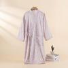 Robe de nuit en gaze florale 100% coton pour femme - Douce pour la peau & Absorbante Robe d'intérieur de loisirs