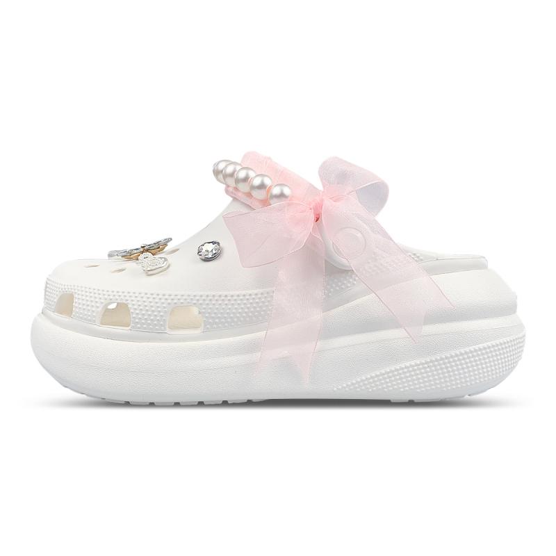 

Crocs Crush Clog YD Dream Sweetheart Милый Французский Романтичный Легкий Аромат Универсальная Обувь с Отверстиями Унисекс Белый 36-37 белый