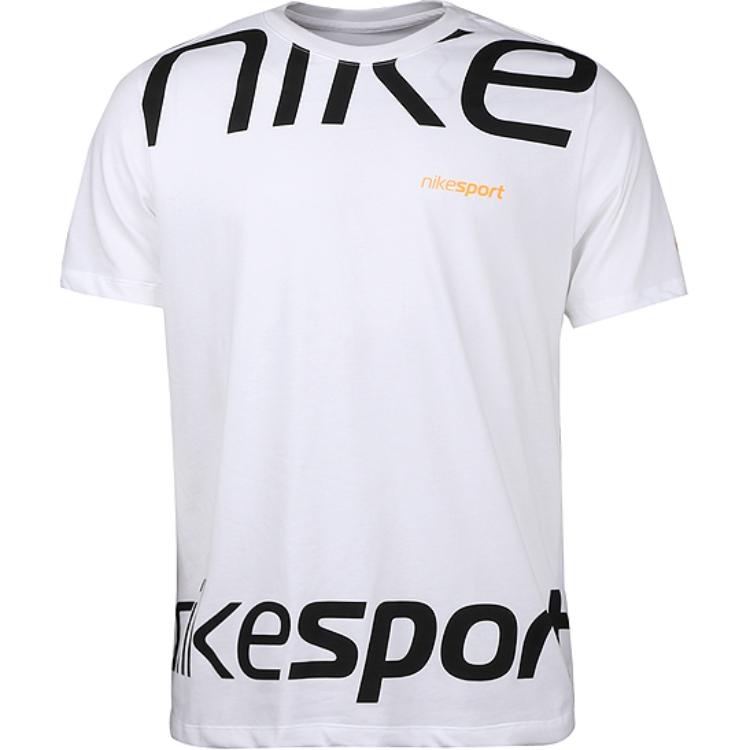 

Nike Letter Print Pullover Round Neck Short Sleeve T-Shirt Men Tops White FJ5271-100 L