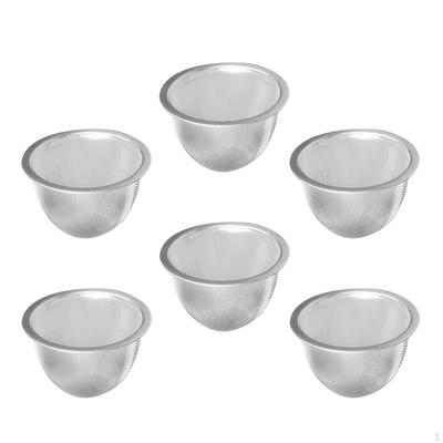6x Tea Infuser Mesh Strainers Loose Leaf Portable Household Baskets Filters for