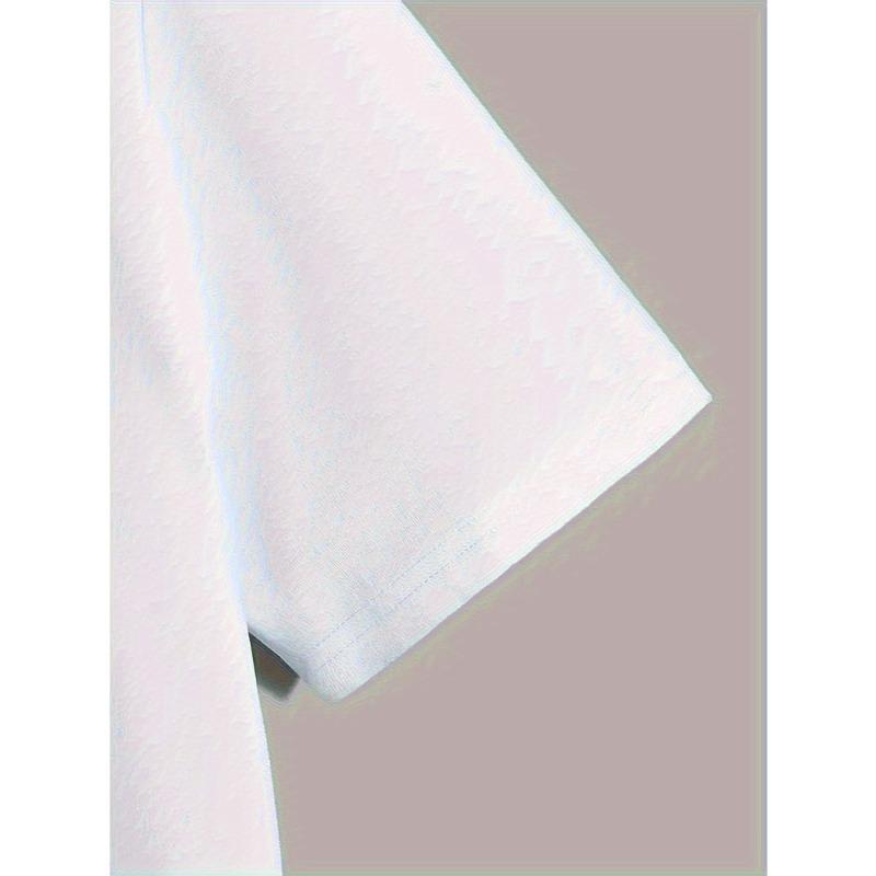 European sizes Men's Short Sleeve T-shirt, Comfy Stretchy Trendy Tees For Summer, Casual Daily Style Fashion Clothing