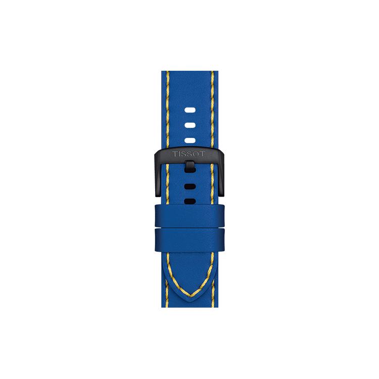 TISSOT Watch Band All Compatibility Leather Material T852.047.518 Blue Strap Width 22mm
