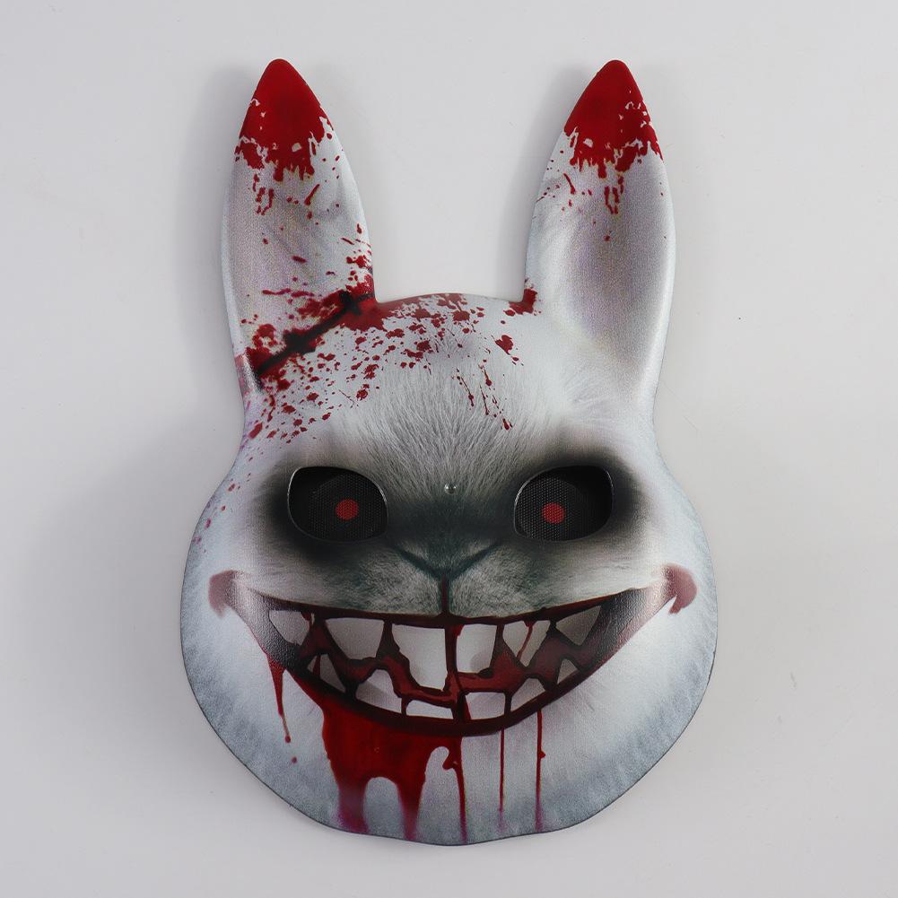 Halloween Mask Terrifying and Bloody Rabbit Face Masks Rabbit Ear Masks Cosplay Festival Masquerade Ball Party Costume Props
