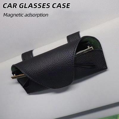 Portaocchiali per auto universale, per visiera parasole, portaocchiali da sole, portacarte, portabiglietti, portaoggetti, custodie, accessori
