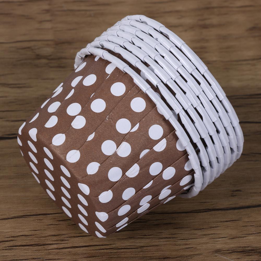 100PCS Colorful Dot Decorate Grease-proof Muffin Cup Pan Case Paper Cupcake Liner Baking Wrapper