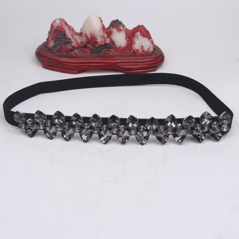 

Декоративная юбка Женский тонкий пояс, инкрустированный стразами, Эластичный кристалл Женский пояс Эластичный подходящий к платью